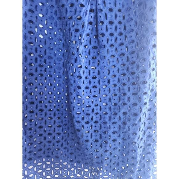 Lilly Pultizer Target Blue w/Bronze Detail Open Eyelet 100% Cotton Swim Cover 1X - Picture 4 of 7